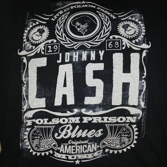 JOHNNY CASH, LIVE FROM FOLSON PRISION, VINTAGE TSHIRT, SIZE LARGE - Picture 1 of 4